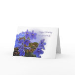 Birthday Blue African Violets Card