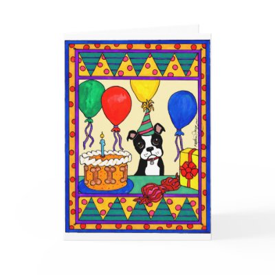 BIRTHDAY BOSTON CARD by kathiejacquin