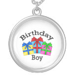 Birthday boy in black with presents custom jewelry