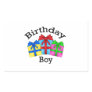 Birthday boy in black with presents stickers