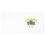 Birthday boy in yellow with presents photo greeting card