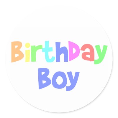 Birthday Boy Round Stickers by Birthday_Bash