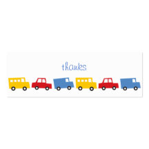 Birthday Boy Toys Colourful Cars Trains Bus Trucks Business Cards