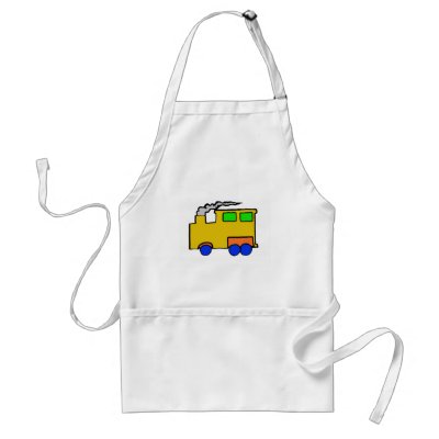 Birthday Boy Train Art Apron by amandajaneday