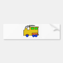 Birthday Boy Train Art Bumper Stickers