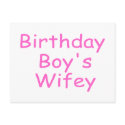Birthday Boy's Wifey postcards