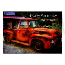 Birthday Brother - Classic Truck Cards
