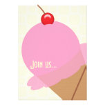 Birthday bubble gum ice cream party invitation