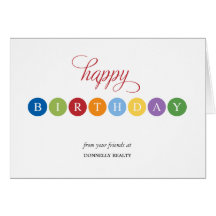 Birthday Bubbles Business Birthday Cards