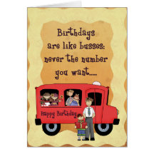 Birthday Bus Cards
