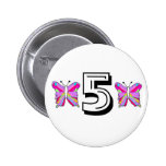 Birthday butterfly pinback buttons