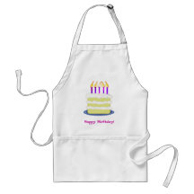 birthday cake aprons