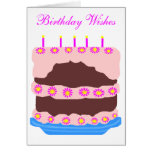 Birthday cake, Birthday Wishes card