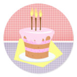 Birthday Cake (Gingham) stickers