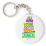 Birthday Cake Keychain - (Plain)