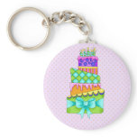 Birthday Cake Keychain - with Background