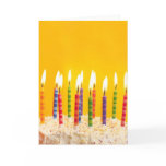 birthday cake on yellow background card