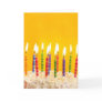 birthday cake on yellow background card