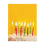 birthday cake on yellow background postcards
