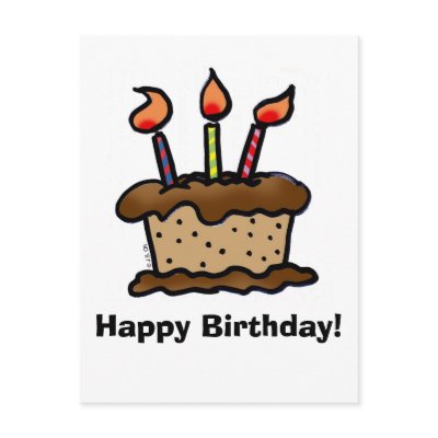 Birthday cake postcard by jsoh