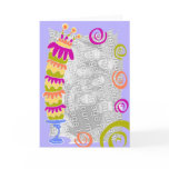 birthday cake - template greeting card