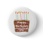 Birthday candles pinback buttons