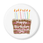 Birthday candles fridge magnet