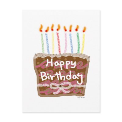 Birthday candles postcard by jsoh