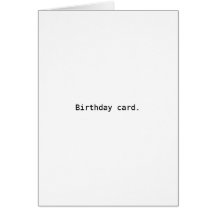 Birthday card.