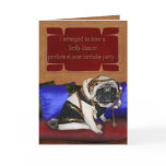 Birthday card - belly dancer pug