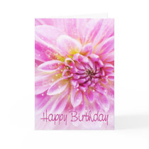 Birthday Card - Exciting Party Time Floral