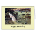 Birthday Card - Fishing - Salmon