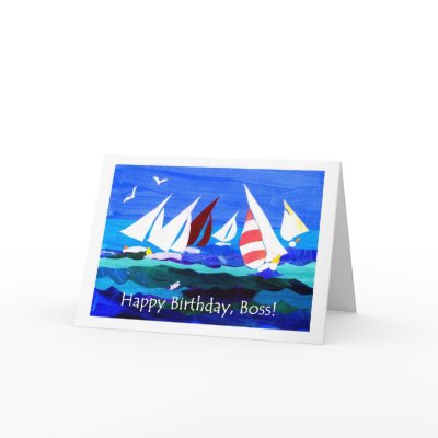 Birthday Card for a Boss - Sailing by helikettle