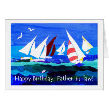 Birthday Card for a Father-in-law - Sailing