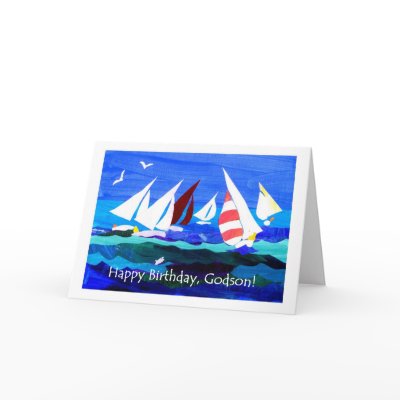 Birthday Card for a Godson - Sailing by helikettle