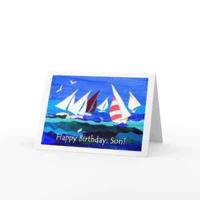 Birthday Card for a Son - Sailing by helikettle