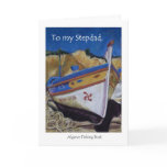 Birthday Card for a Stepdad - Algarve Fishing Boat