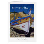 Birthday Card for a Stepdad - Algarve Fishing Boat