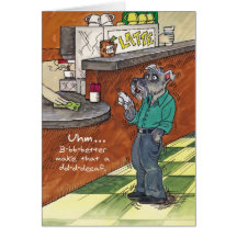 Birthday Card for Dog Lover - Decaf Schnauzer
