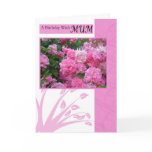 Birthday Card for mum, wild pink roses