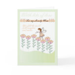 Birthday card for Mum, with little fairy & Flowers