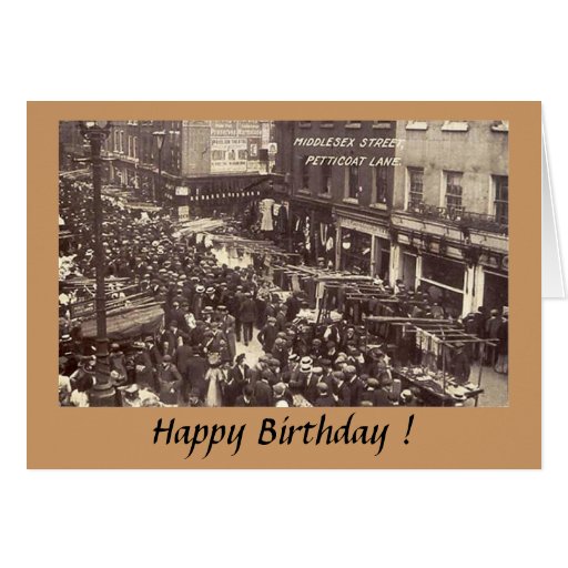 Birthday Card - London, Petticoat Lane