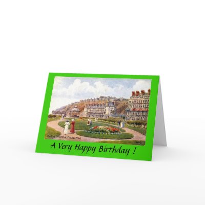 Birthday Card - Marine Gardens, Folkestone, Kent by gregoryolney2
