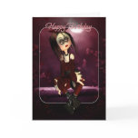Birthday Card - Moonies Rag Doll Goth - Gothic