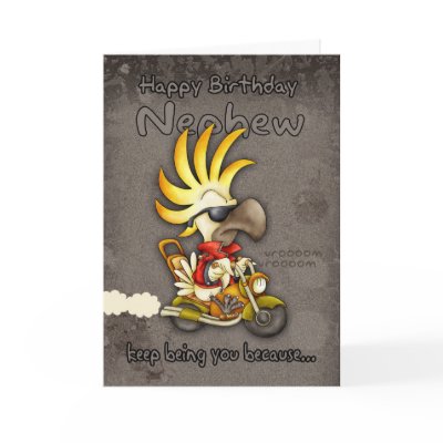 Birthday Card - Nephew Birthday Card - Cockatoo Bi by moonlake