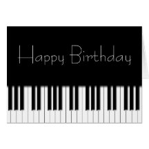 Birthday Card - Piano Keyboard Keys