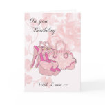 Birthday Card Pink - Shoes And Handbag - Purse
