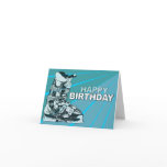 Birthday Card Ski Boot Blue