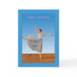 Birthday Card with Ballet Dancer