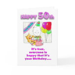 Birthday card with cake_50th